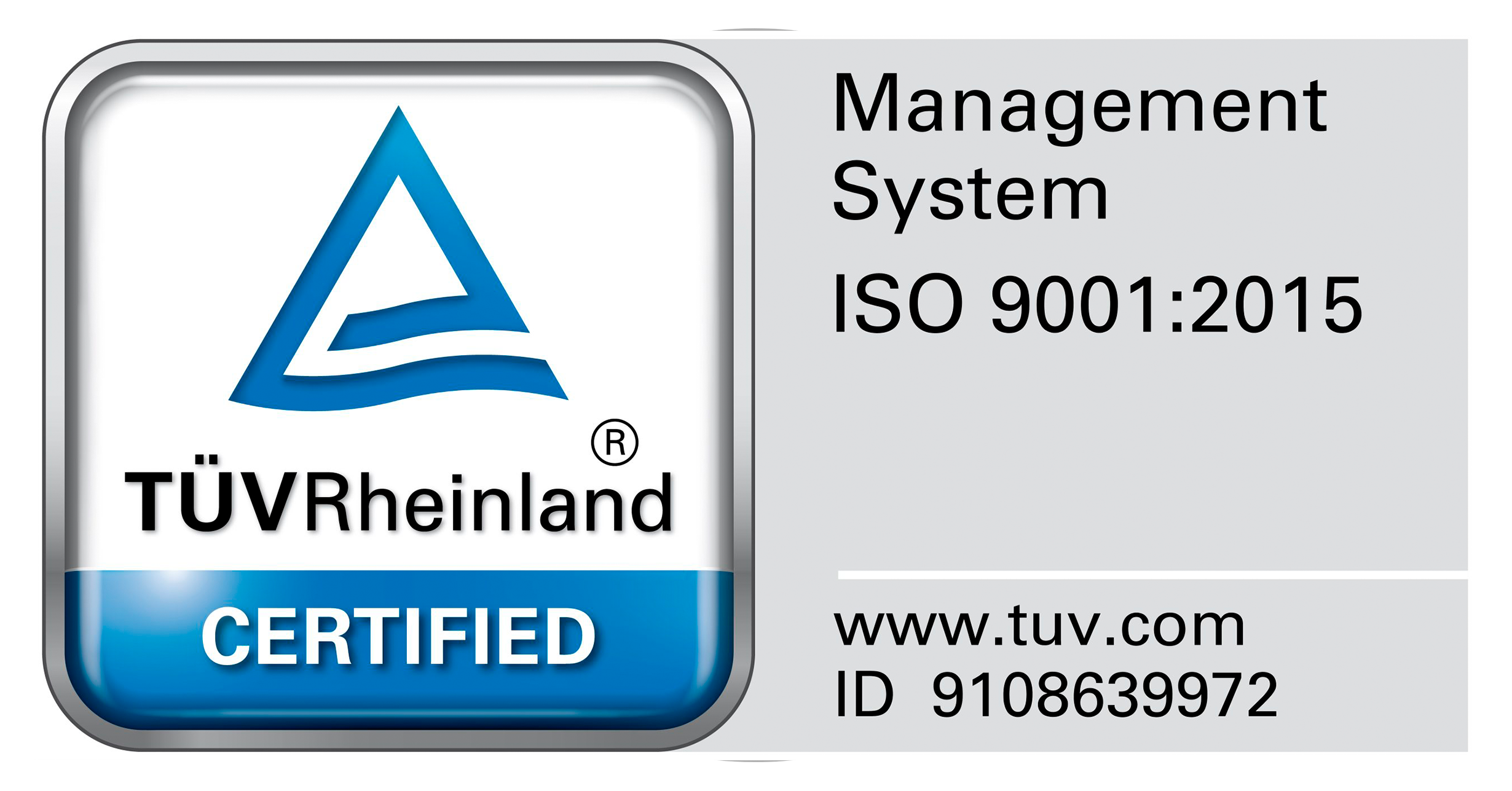 TÜV Rheinland ISO 9001:2015